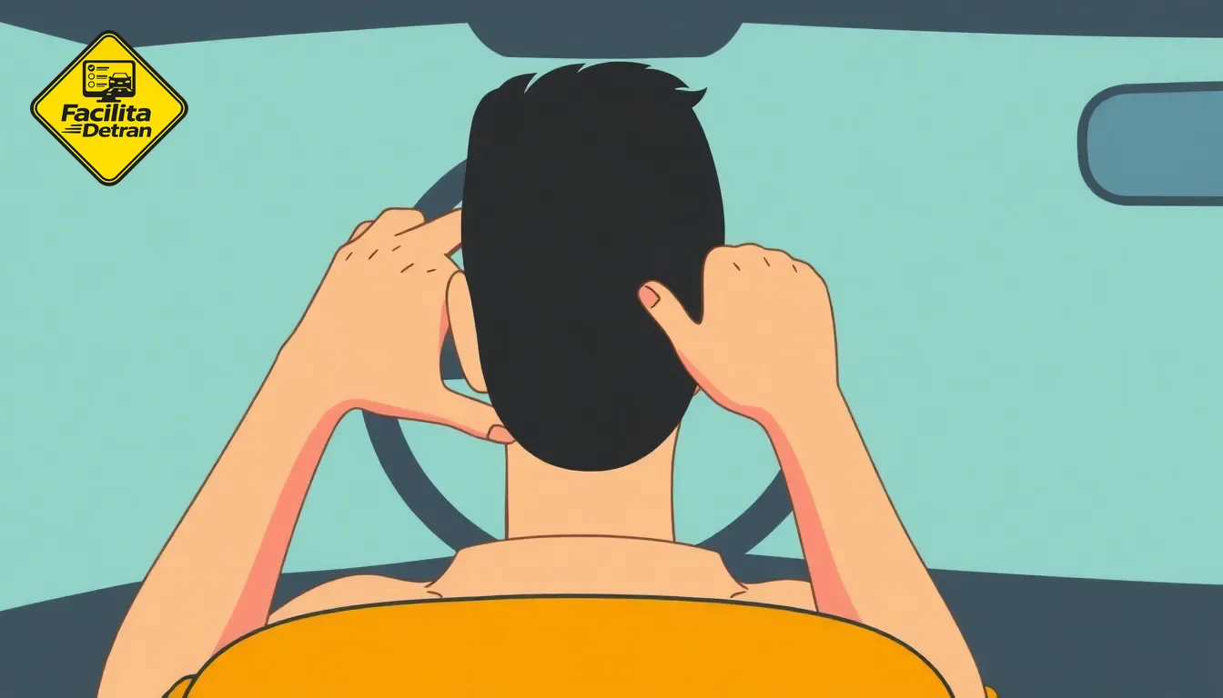 Posição das mãos no volante - Cruzar as mãos